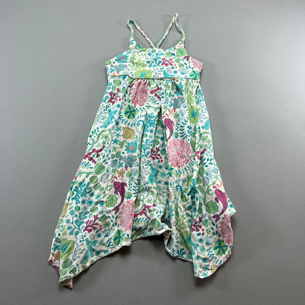 Tommy Bahama Beach Dress Girls 4T Multi Floral Handkerchief Crisscross Straps